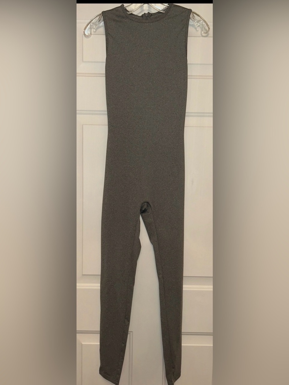 Lufeng Sleeveless Jumpsuit SM Gray Sleek One Piece Catsuit Silhouette Lagenlook
